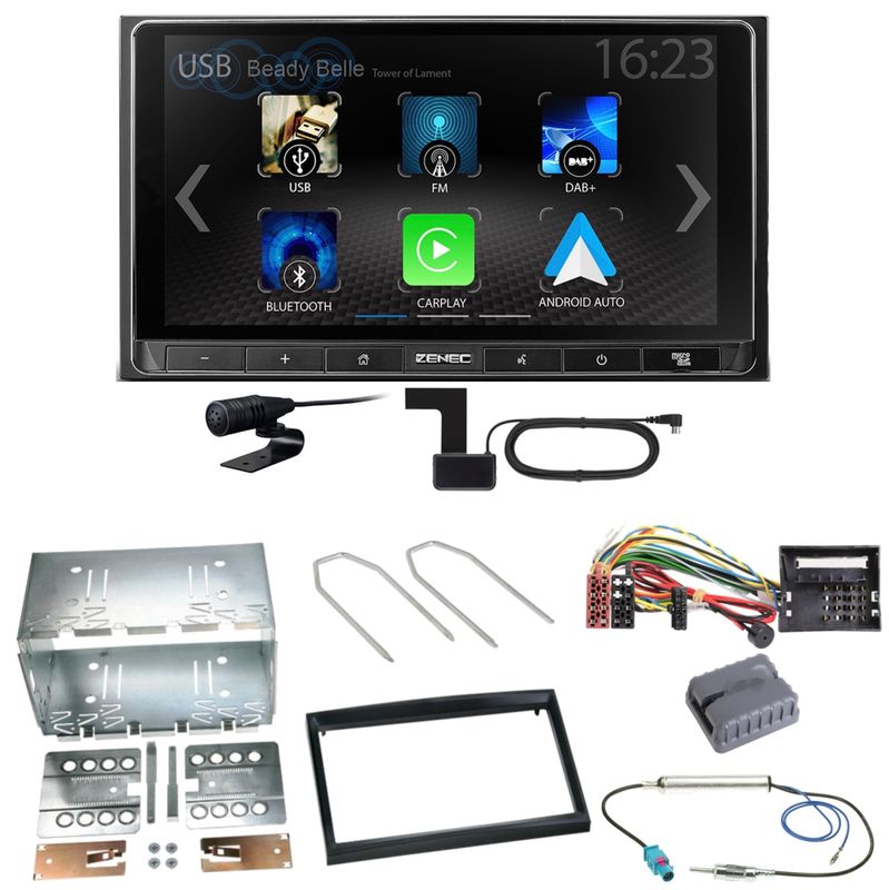 ZENEC Z-N538 Android Auto DAB+ Einbauset für Peugeot 207 307 Partner Expert ZENEC Z-N538 Android Auto DAB+ Einbauset für Peugeot 207 307 Partner Expert