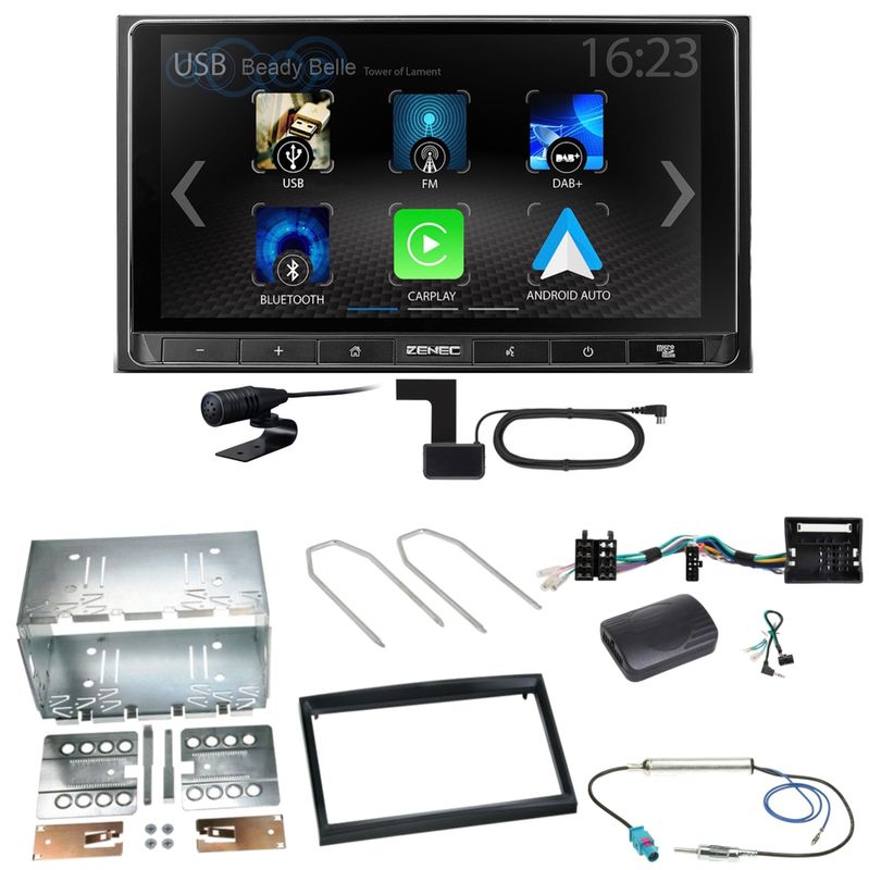 ZENEC Z-N538 Android Auto DAB+ Einbauset für Peugeot 207 307 Partner Expert ZENEC Z-N538 Android Auto DAB+ Einbauset für Peugeot 207 307 Partner Expert