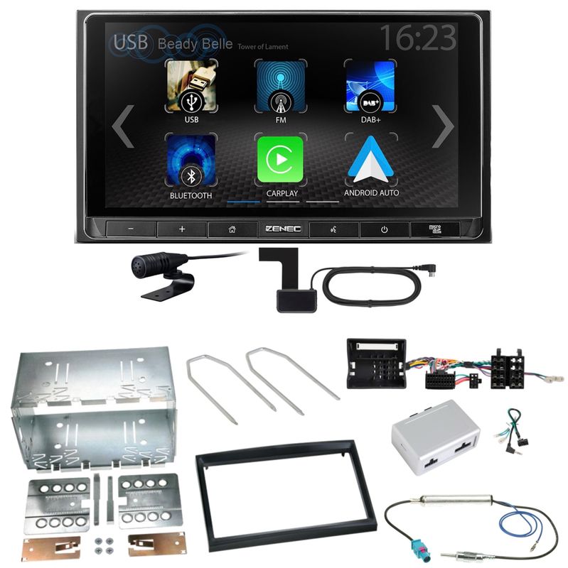 ZENEC Z-N538 Android Auto DAB+ Einbauset für Peugeot 207 307 Partner Expert ZENEC Z-N538 Android Auto DAB+ Einbauset für Peugeot 207 307 Partner Expert