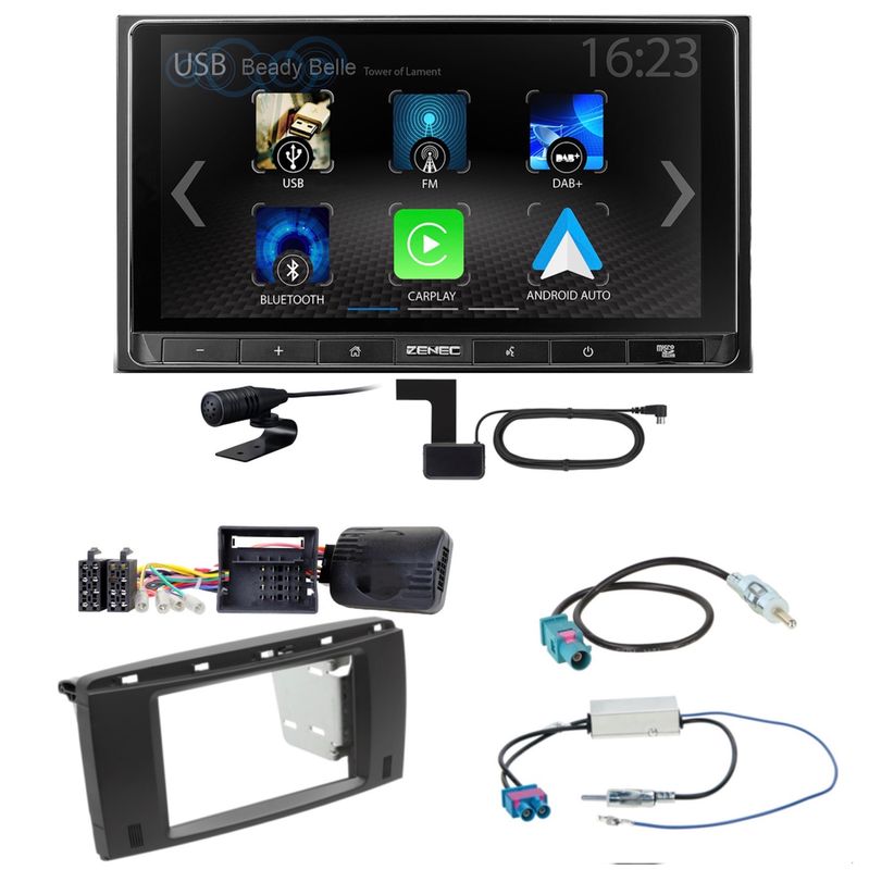 ZENEC Z-N538 Android Auto CarPlay DAB+ Einbauset für Mercedes R W251 ZENEC Z-N538 Android Auto CarPlay DAB+ Einbauset für Mercedes R W251