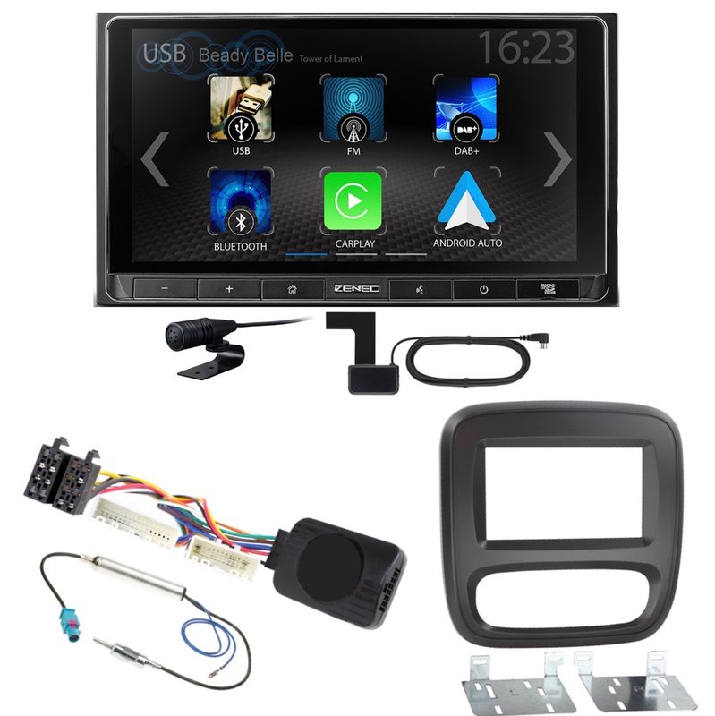 ZENEC Z-N538 Android Auto CarPlay DAB+ Einbauset für Renault Trafic 3
