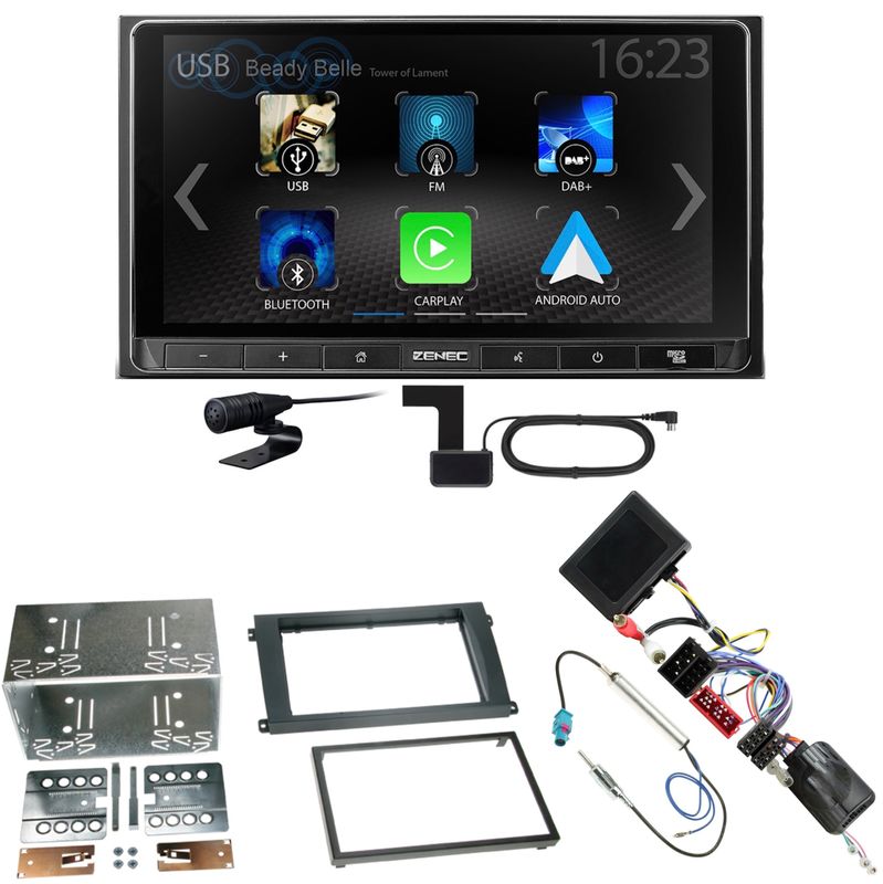 ZENEC Z-N538 Android Auto CarPlay DAB+ Einbauset für Porsche Cayenne bis 2006 ZENEC Z-N538 Android Auto CarPlay DAB+ Einbauset für Porsche Cayenne bis 2006