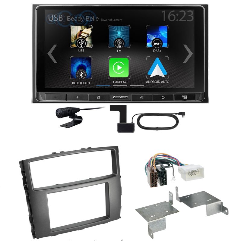 ZENEC Z-N538 Android Auto CarPlay DAB+ Einbauset für Mitsubishi Pajero bis 2014