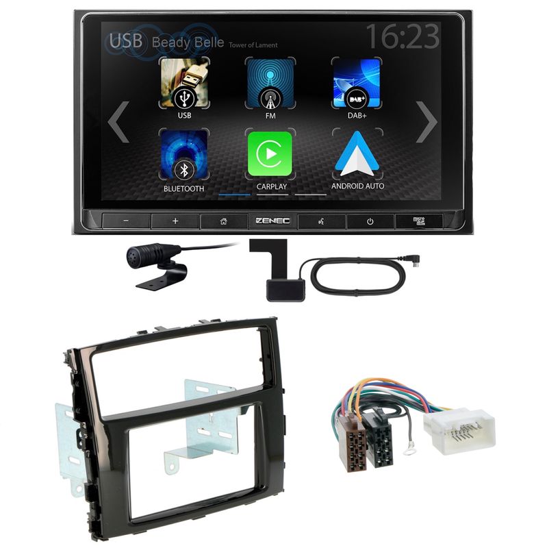 ZENEC Z-N538 Android Auto CarPlay DAB+ Einbauset für Mitsubishi Pajero ab 2015