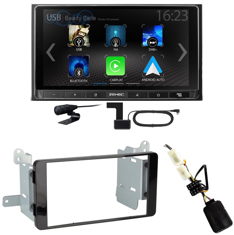 ZENEC Z-N538 Android Auto CarPlay DAB+ Einbauset für Mitsubishi L200 ab 2016