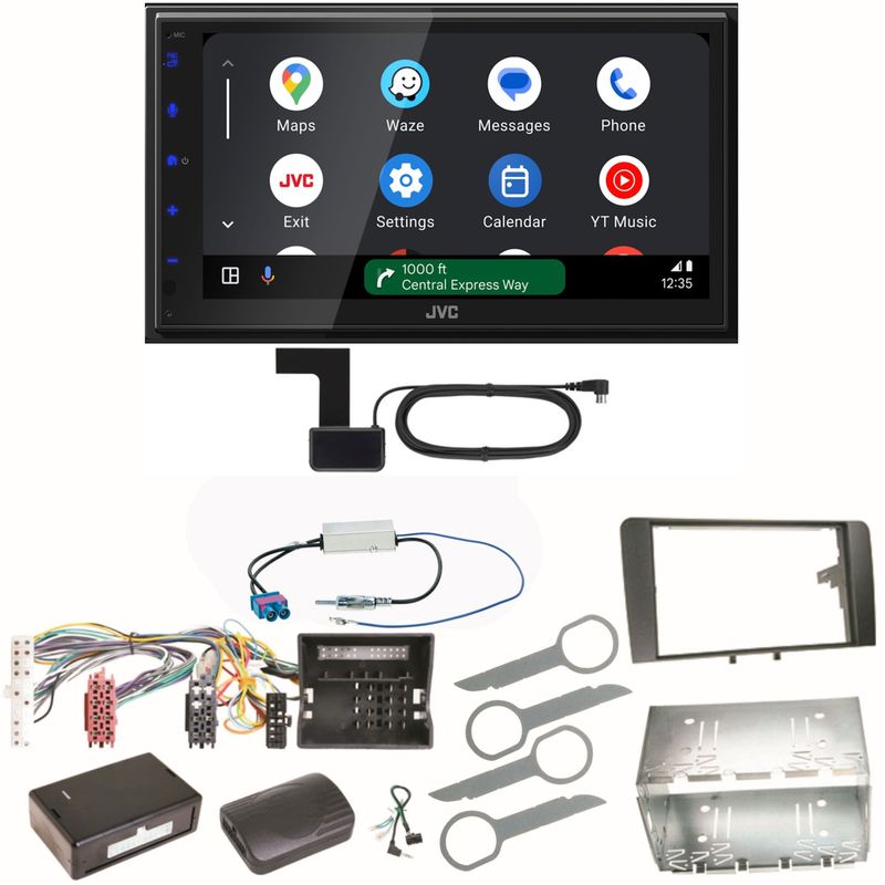 JVC KW-M695DBW Android Auto CarPlay Digitalradio Einbauset für Audi A3 8P 8PA