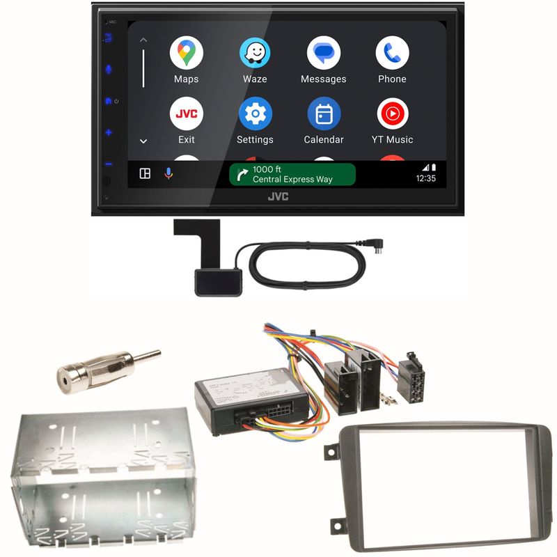 JVC KW-M695DBW Android Auto Einbauset für Mercedes C-Klasse W203 CLK W208 W209 JVC KW-M695DBW Android Auto Einbauset für Mercedes C-Klasse W203 CLK W208 W209