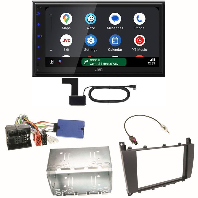 JVC KW-M695DBW Android Auto Einbauset für Mercedes C-Klasse W203 CLC CL203 S203 JVC KW-M695DBW Android Auto Einbauset für Mercedes C-Klasse W203 CLC CL203 S203