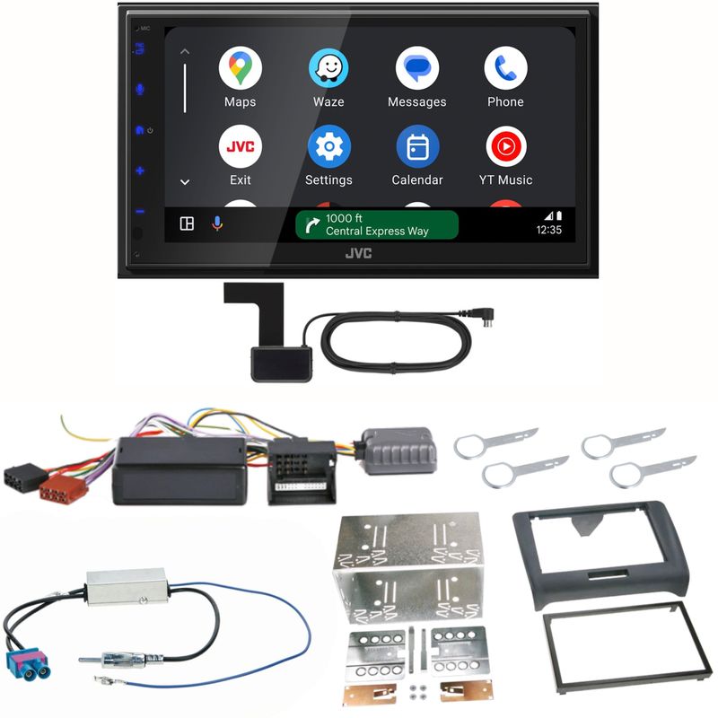 JVC KW-M695DBW Android Auto CarPlay Digitalradio DAB+ Einbauset für Audi TT 8J