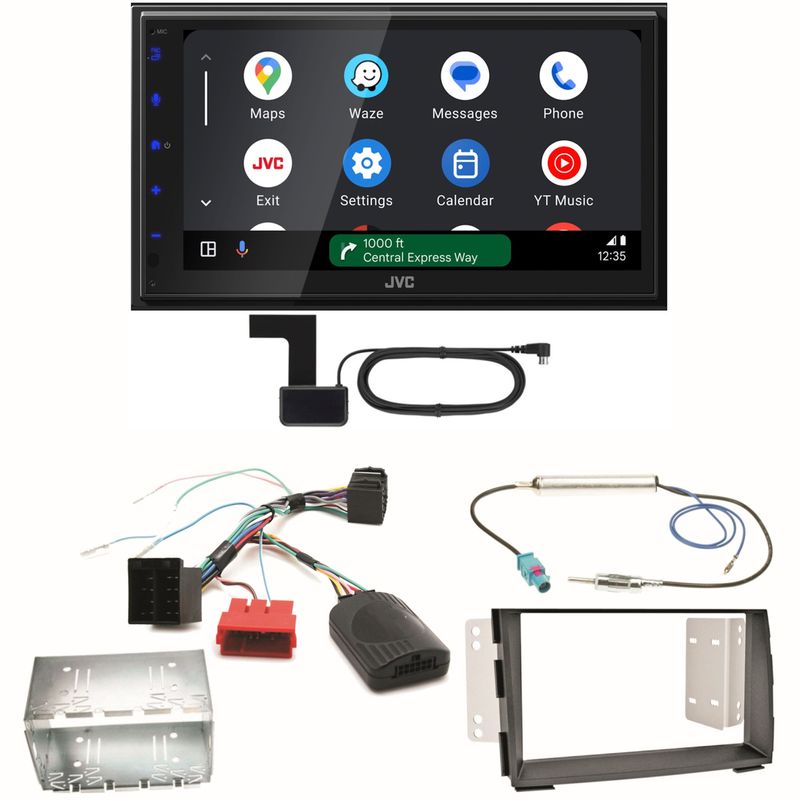 JVC KW-M695DBW Android Auto CarPlay Digitalradio DAB+ Einbauset für Kia Venga