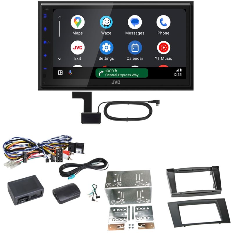 JVC KW-M695DBW Android Auto CarPlay DAB+ Einbauset für Mercedes W211 CLS W219 JVC KW-M695DBW Android Auto CarPlay DAB+ Einbauset für Mercedes W211 CLS W219