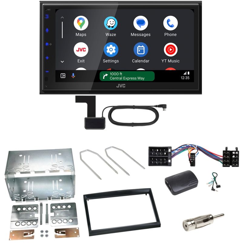 JVC KW-M695DBW Android Auto CarPlay Einbauset für Peugeot 307 Citroen C2 C3 JVC KW-M695DBW Android Auto CarPlay Einbauset für Peugeot 307 Citroen C2 C3