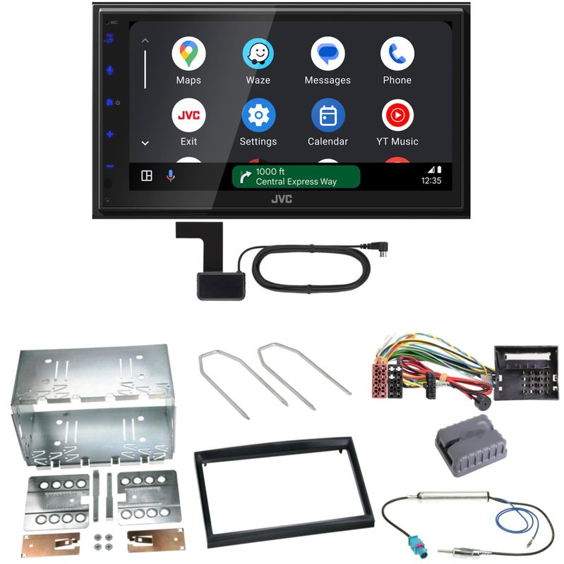JVC KW-M695DBW Android Auto DAB+ Einbauset für Peugeot 207 307 Partner Expert JVC KW-M695DBW Android Auto DAB+ Einbauset für Peugeot 207 307 Partner Expert
