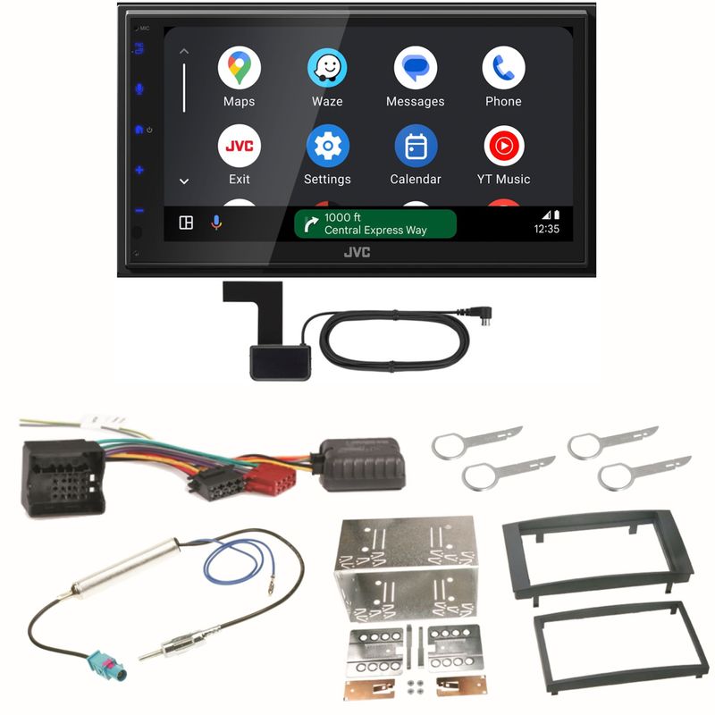 JVC KW-M595DBT Android Auto CarPlay Einbauset für T5 2003-2015 Multivan