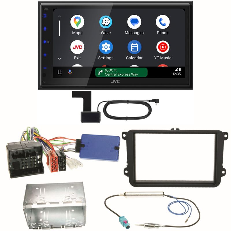 JVC KW-M595DBT Android Auto CarPlay Einbauset für Seat Alhambra Altea XL Leon