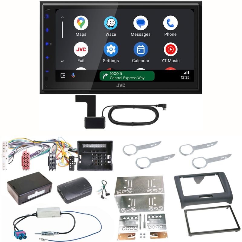 JVC KW-M595DBT Android Auto CarPlay Digitalradio DAB+ Einbauset für Audi TT 8J