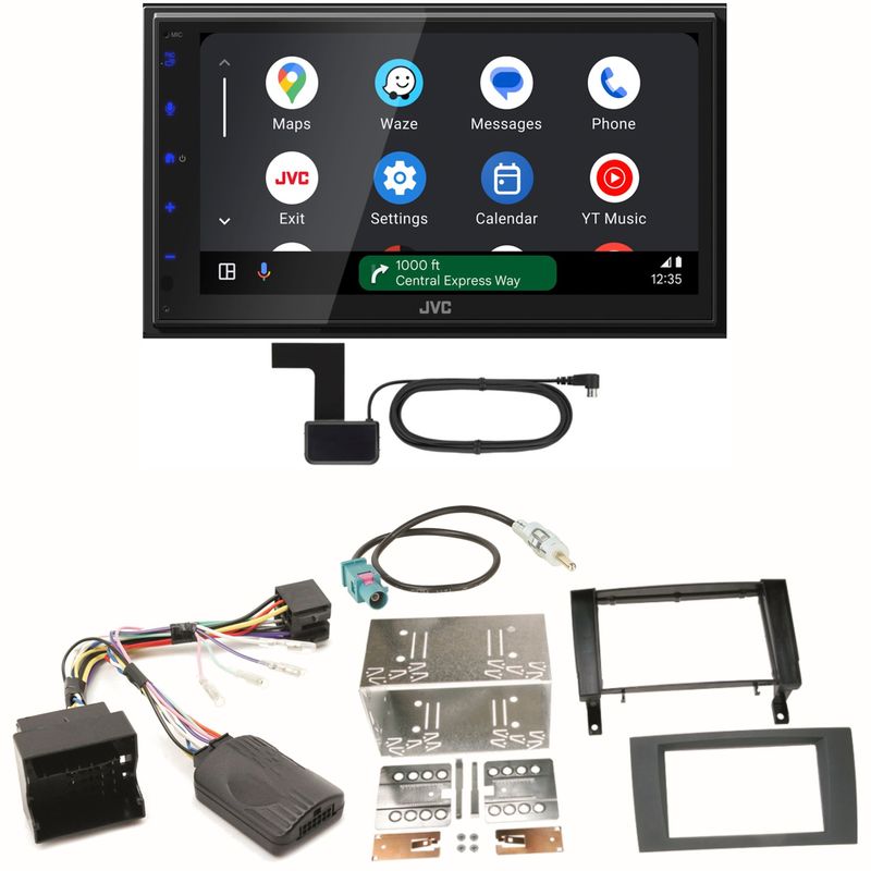 JVC KW-M595DBT Android Auto CarPlay DAB+ Einbauset für Mercedes SLK R171 JVC KW-M595DBT Android Auto CarPlay DAB+ Einbauset für Mercedes SLK R171
