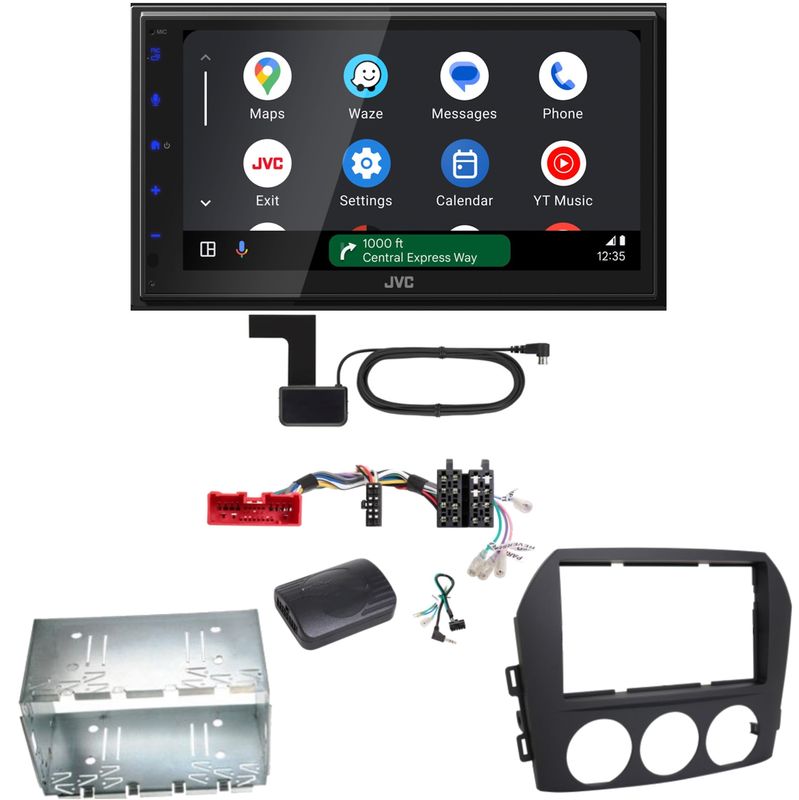 JVC KW-M595DBT Android Auto CarPlay Digitalradio Einbauset für Mazda MX-5 NC
