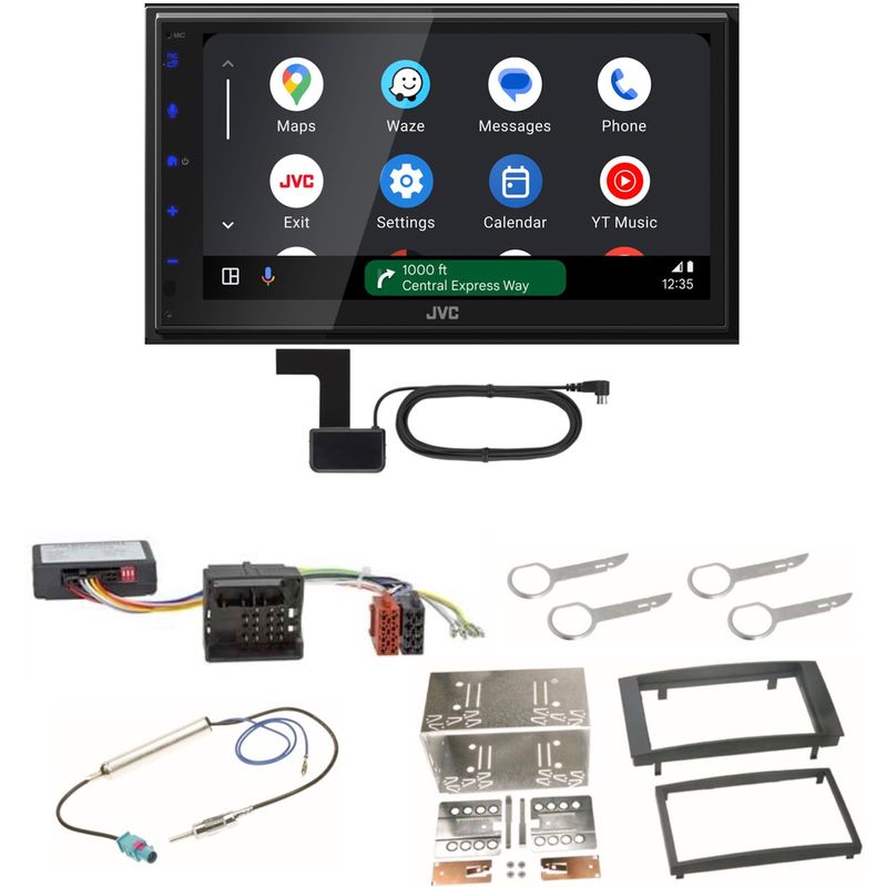 JVC KW-M595DBT Android Auto CarPlay Digitalradio DAB+ Einbauset für T5