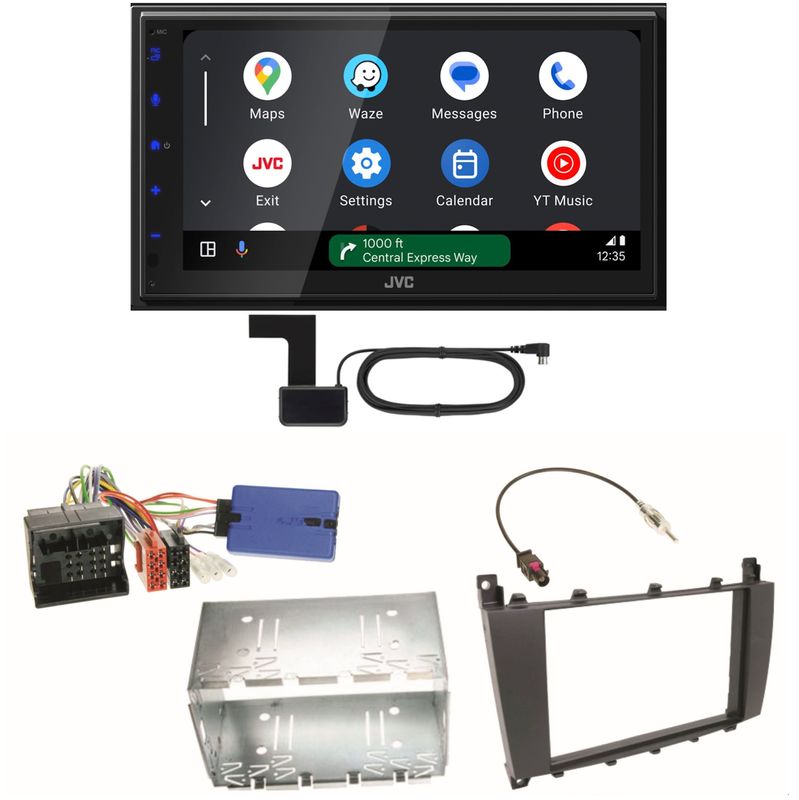 JVC KW-M595DBT Android Auto CarPlay DAB+ Einbauset für Mercedes G Klasse W463