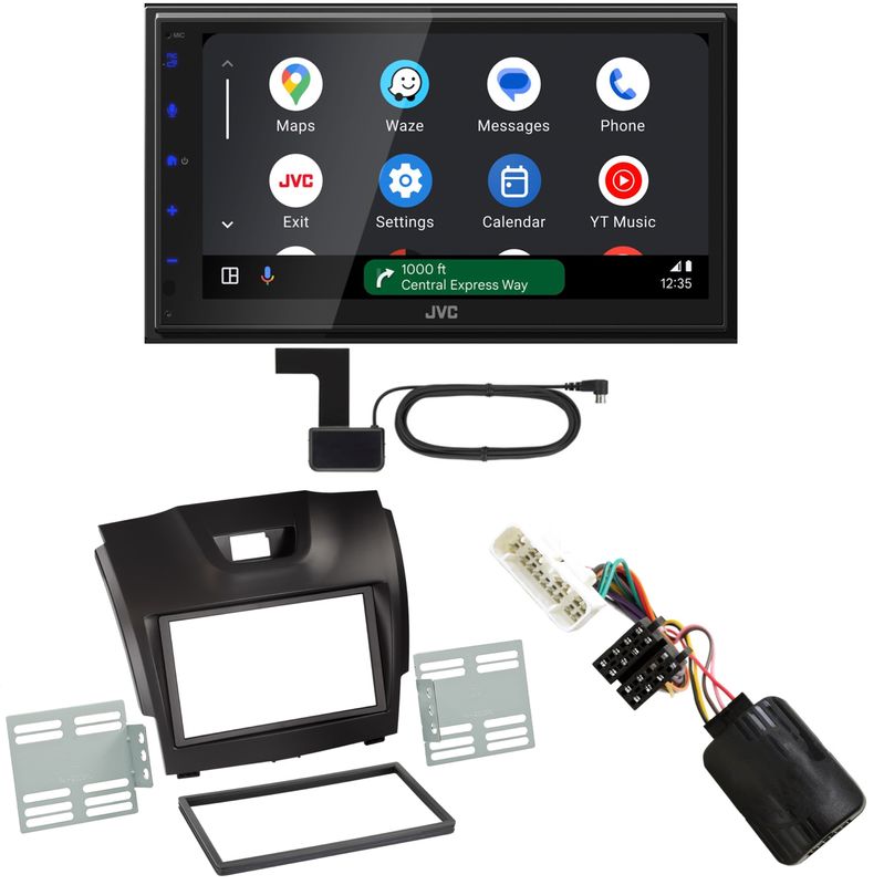 JVC KW-M595DBT Android Auto CarPlay Digitalradio Einbauset für Isuzu D-Max 2