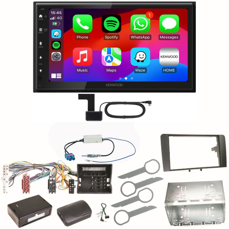 Kenwood DMX6523DABS Android Auto CarPlay Bluetooth Einbauset für Audi A3 8P 8PA