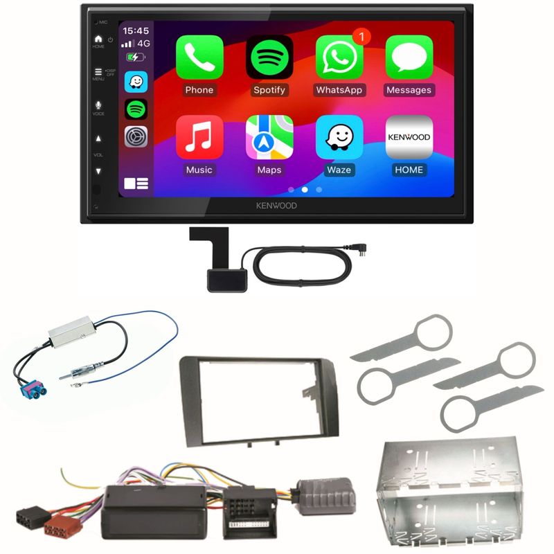 Kenwood DMX6523DABS Android Auto CarPlay Bluetooth Einbauset für Audi A3 8P 8PA