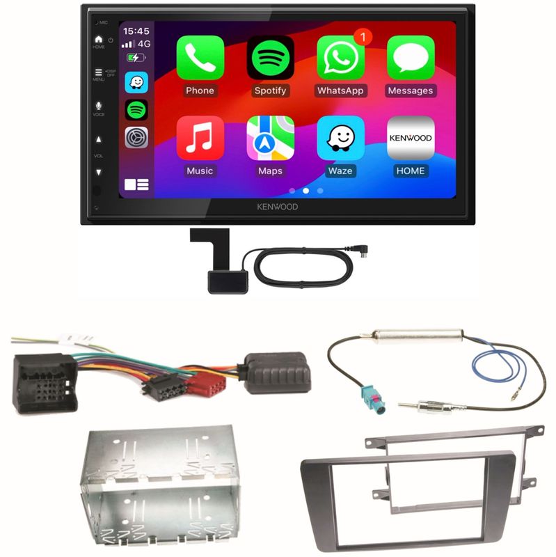 Kenwood DMX6523DABS Android Auto CarPlay Einbauset für Skoda Octavia 2 Yeti 5L