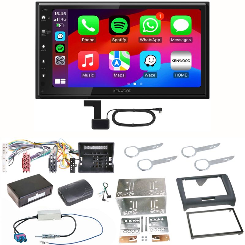 Kenwood DMX6523DABS Android Auto CarPlay Bluetooth Einbauset für Audi TT 8J