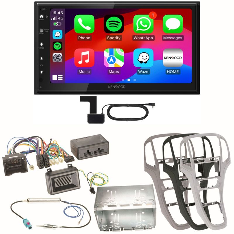 Kenwood DMX6523DABS Android Auto CarPlay Bluetooth Einbauset für Opel Astra J Kenwood DMX6523DABS Android Auto CarPlay Bluetooth Einbauset für Opel Astra J
