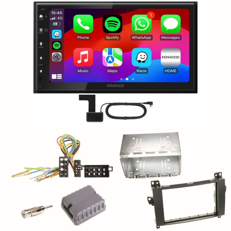 Kenwood DMX6523DABS Android Auto CarPlay Einbauset für Mercedes Vito Viano W639