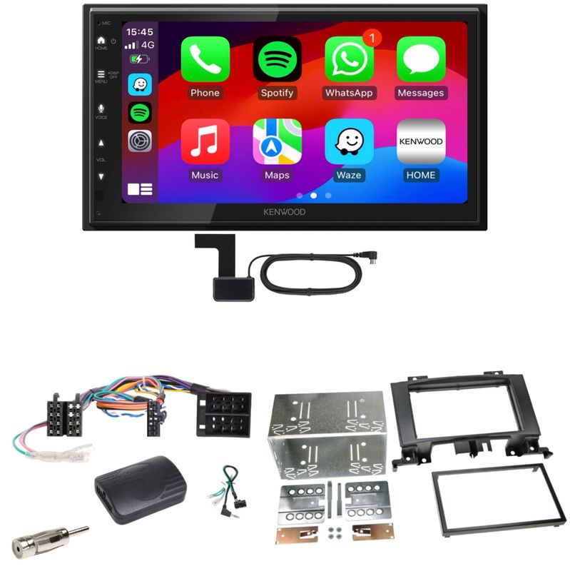 Kenwood DMX6523DABS Android Auto Einbauset für Mercedes Sprinter W906 Crafter