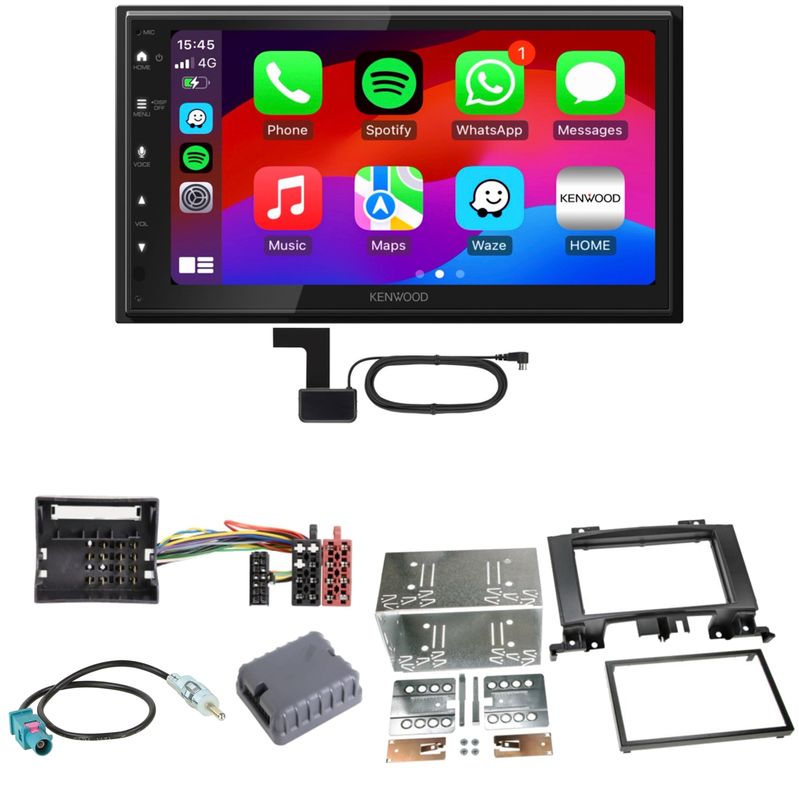 Kenwood DMX6523DABS Android Auto Einbauset für Mercedes Sprinter W906 Crafter