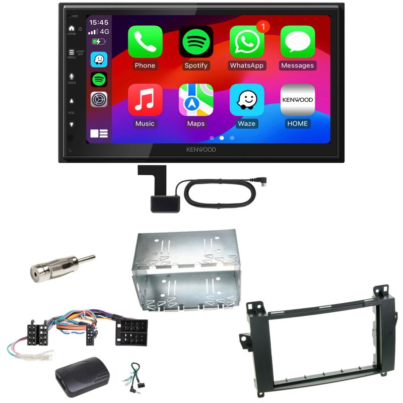 Kenwood DMX6523DABS Android Auto CarPlay Einbauset für Mercedes Vito Viano W639