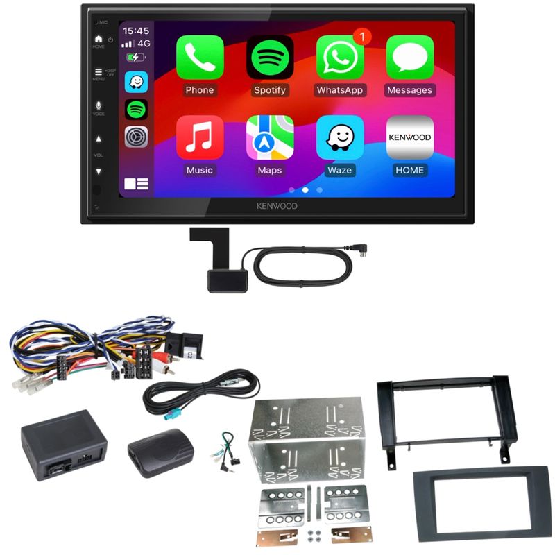 Kenwood DMX6523DABS Android Auto CarPlay Einbauset für Mercedes SLK R171