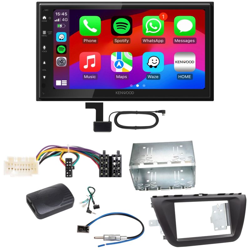 Kenwood DMX6523DABS Android Auto CarPlay Einbauset für Suzuki SX4 S-Cross