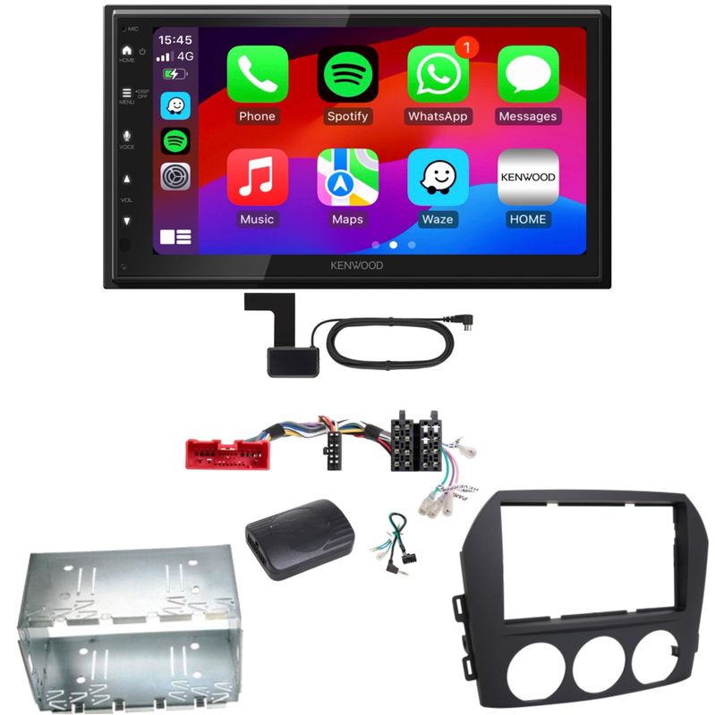 Kenwood DMX6523DABS Android Auto CarPlay Bluetooth Einbauset für Mazda MX-5 NC