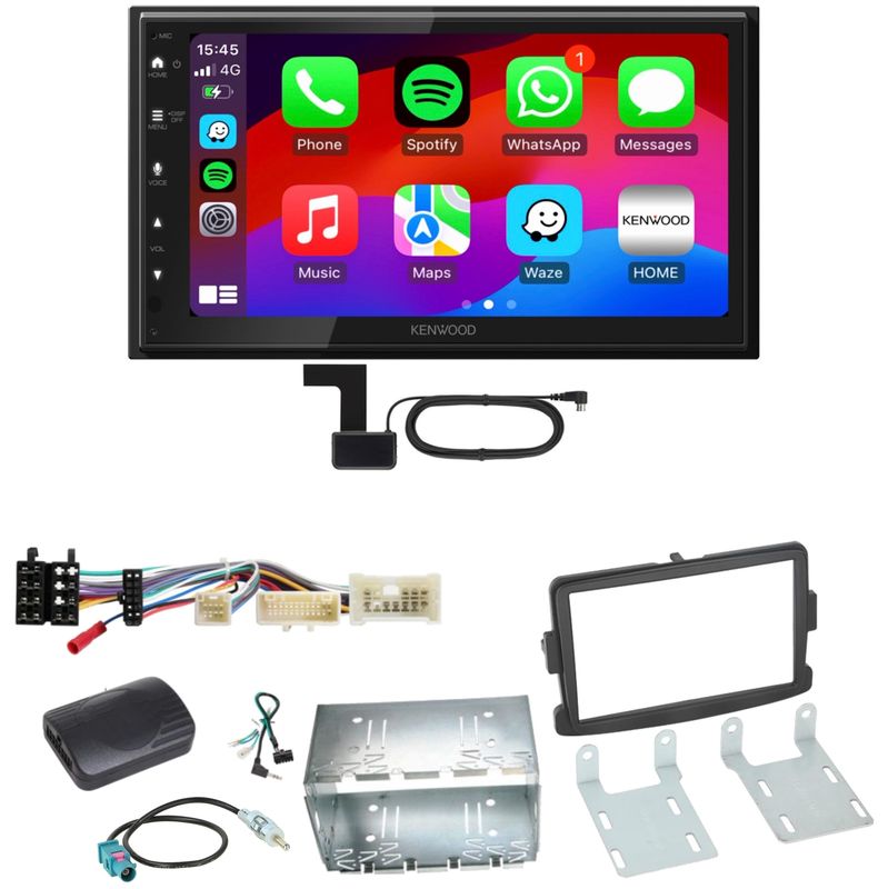 Kenwood DMX6523DABS Android Auto CarPlay Einbauset für Renault Captur Master