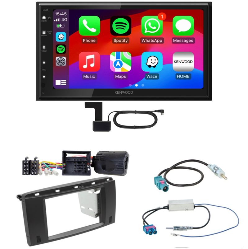 Kenwood DMX6523DABS Android Auto CarPlay Bluetooth Einbauset für Mercedes R W251