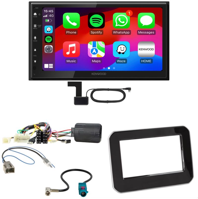 Kenwood DMX6523DABS Android Auto CarPlay Einbauset für Suzuki Ignis MF ab 2017