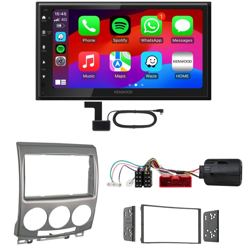 Kenwood DMX6523DABS Android Auto CarPlay Bluetooth Einbauset für Mazda 5 CR