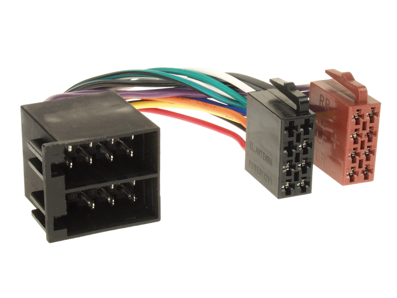 ISO Adapter Stecker Buchse Klemme 15 und 30 gedreht Strom Lautsprecher