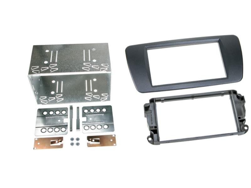 Radioblende Doppel-DIN Set Seat Ibiza 6J / 6JN ab 2008 azabache schwarz