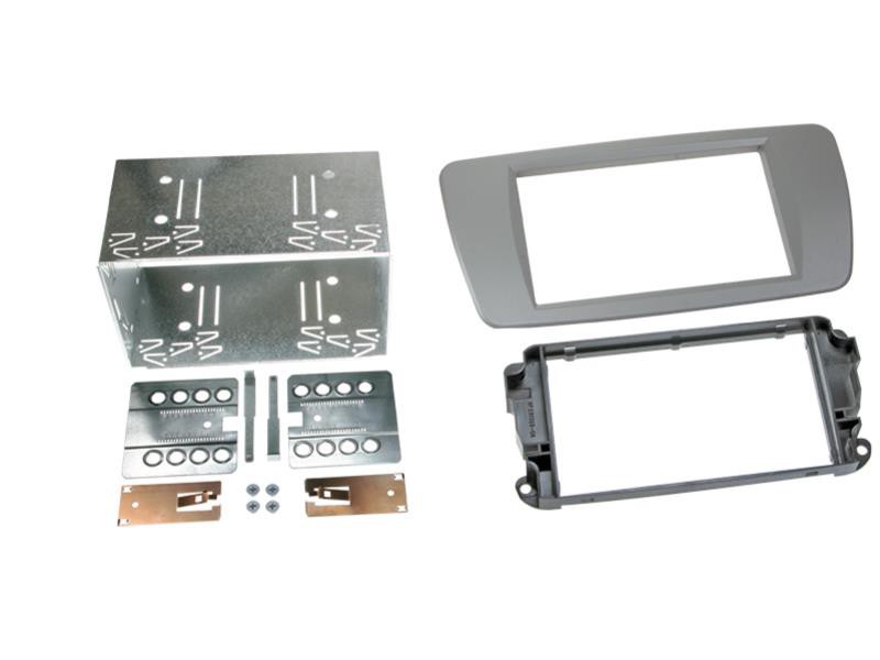Radioblende Doppel-DIN Set Seat Ibiza 6J / 6JN ab 2008 dublin grau Einbaurahmen