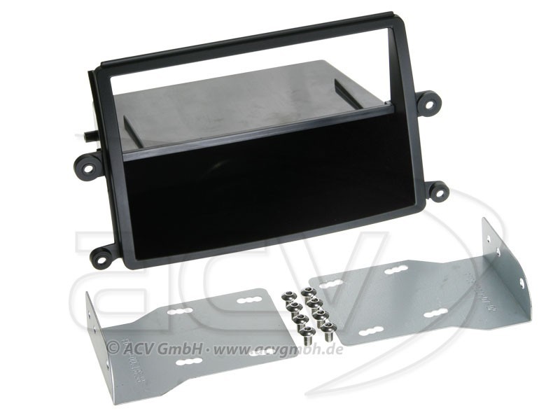 1-DIN Radioblende Mitsubishi L 200 Einbaurahmen Radiohalterung Doppel-DIN Set