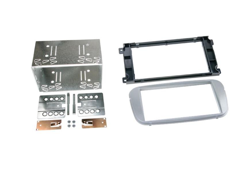2-DIN Radioblende Ford Focus C S Max Mondeo Einbaurahmen Radiohalterung Silber
