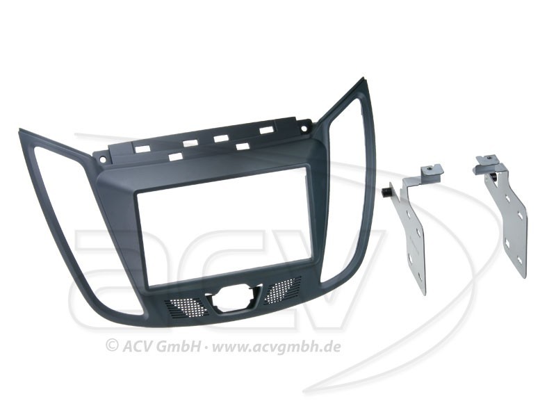 2-DIN Radioblende Ford C-Max DXA Kuga DM2 Einbaurahmen Radiohalterung Dunkelgrau