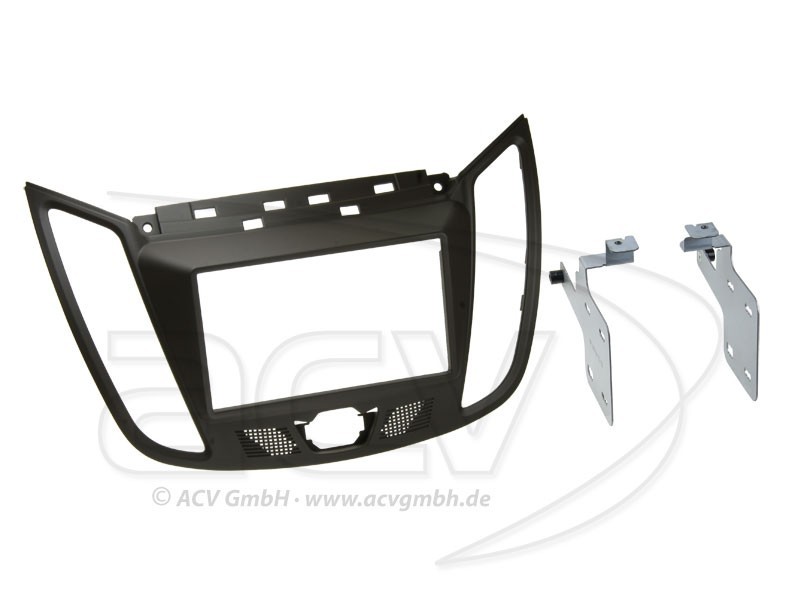 2-DIN Radioblende Ford C-Max DXA Kuag DM2 Einbaurahmen Dunkelbraun