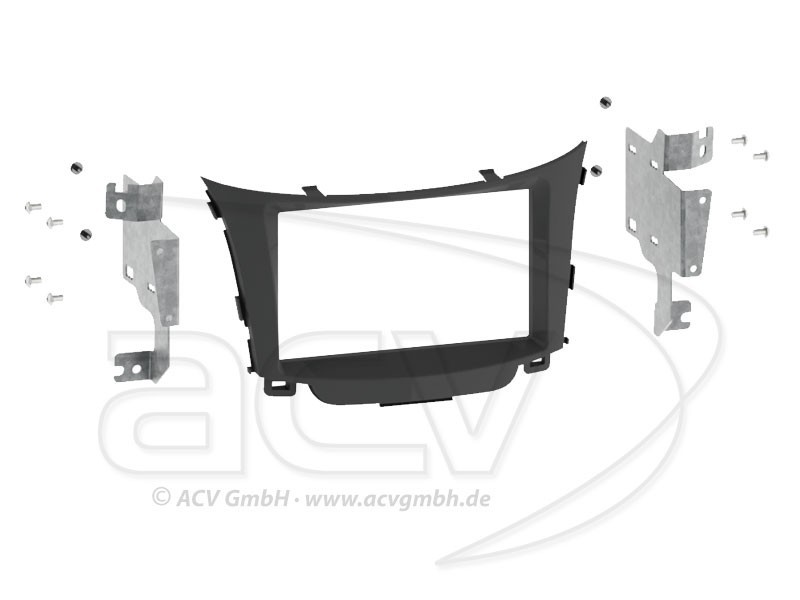 2-DIN Radioblende Hyundai i30 Einbaurahmen Radiohalterung Doppel-DIN Set 2-DIN Radioblende Hyundai i30 Einbaurahmen Radiohalterung Doppel-DIN Set