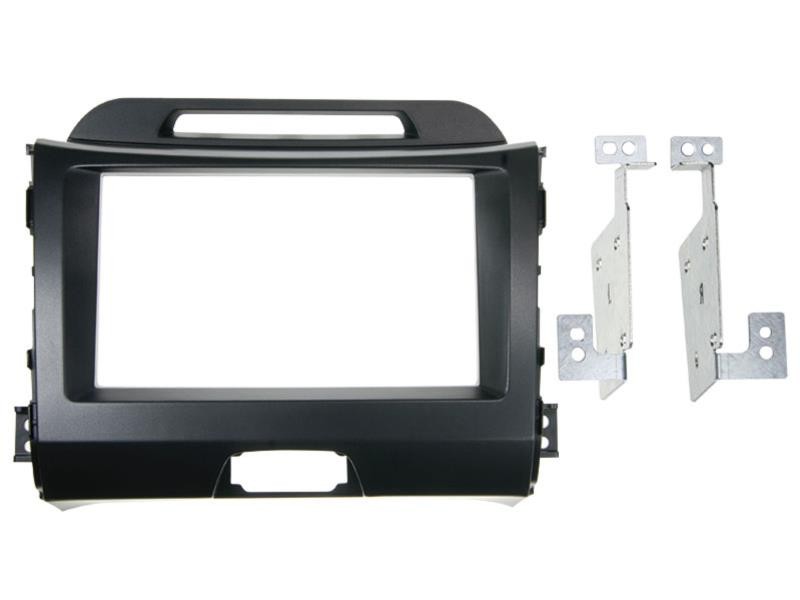 2-DIN Radioblende Kia Sportage SL ab 08/2010 Einbaurahmen Radiohalterung Doppel